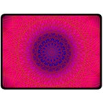 Geometric Pattern Line Art Kaleidoscope Symmetry Fleece Blanket (Large) 80 x60  Blanket Back