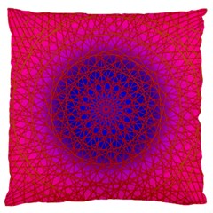 Geometric Pattern Line Art Kaleidoscope Symmetry Standard Premium Plush Fleece Cushion Case (two Sides)