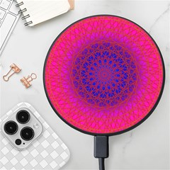 Geometric Pattern Line Art Kaleidoscope Symmetry Wireless Fast Charger(black) by Jancukart