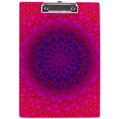 Geometric Pattern Line Art Kaleidoscope Symmetry A4 Acrylic Clipboard by Jancukart