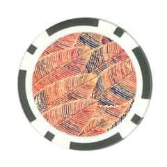 Leaves Pattern Abstract Circles Dots Ornament Poker Chip Card Guard (10 Pack)