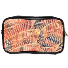 Leaves Pattern Abstract Circles Dots Ornament Toiletries Bag (one Side)