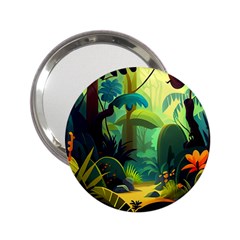 Jungle Rainforest Tropical Forest Jungle Scene 2 25  Handbag Mirrors