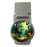 Jungle Rainforest Tropical Forest Jungle Scene Money Clips (Round)  Front