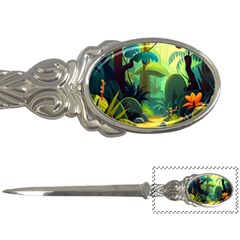 Jungle Rainforest Tropical Forest Jungle Scene Letter Opener by Jancukart