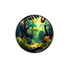 Jungle Rainforest Tropical Forest Jungle Scene Hat Clip Ball Marker (10 Pack) by Jancukart