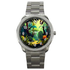 Jungle Rainforest Tropical Forest Jungle Scene Sport Metal Watch