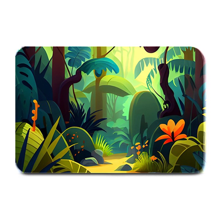 Jungle Rainforest Tropical Forest Jungle Scene Plate Mats