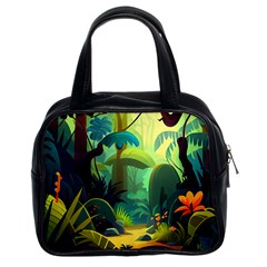 Jungle Rainforest Tropical Forest Jungle Scene Classic Handbag (two Sides)