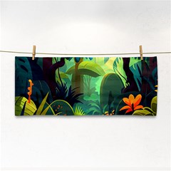 Jungle Rainforest Tropical Forest Jungle Scene Hand Towel