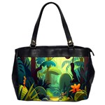 Jungle Rainforest Tropical Forest Jungle Scene Oversize Office Handbag (2 Sides) Front