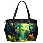 Jungle Rainforest Tropical Forest Jungle Scene Oversize Office Handbag (2 Sides) Back