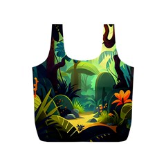 Jungle Rainforest Tropical Forest Jungle Scene Full Print Recycle Bag (s) by Jancukart