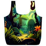 Jungle Rainforest Tropical Forest Jungle Scene Full Print Recycle Bag (XL) Front