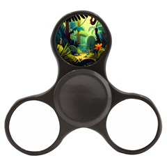 Jungle Rainforest Tropical Forest Jungle Scene Finger Spinner by Jancukart