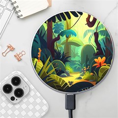 Jungle Rainforest Tropical Forest Jungle Scene Wireless Fast Charger(white)