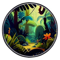 Jungle Rainforest Tropical Forest Jungle Scene Wireless Fast Charger(black)