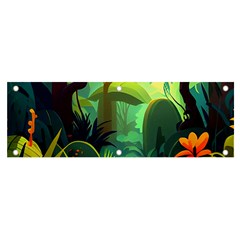 Jungle Rainforest Tropical Forest Jungle Scene Banner And Sign 6  X 2  by Jancukart