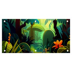 Jungle Rainforest Tropical Forest Jungle Scene Banner And Sign 6  X 3 