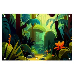 Jungle Rainforest Tropical Forest Jungle Scene Banner And Sign 6  X 4  by Jancukart