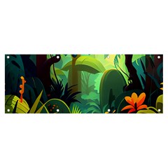 Jungle Rainforest Tropical Forest Jungle Scene Banner And Sign 8  X 3 