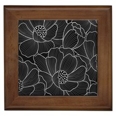 Flower Pattern Background Floral Beautiful Bloom Framed Tile by Jancukart