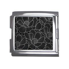 Flower Pattern Background Floral Beautiful Bloom Mega Link Italian Charm (18mm) by Jancukart