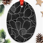 Flower Pattern Background Floral Beautiful Bloom Oval Ornament (Two Sides) Back