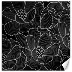 Flower Pattern Background Floral Beautiful Bloom Canvas 20  X 20  by Jancukart