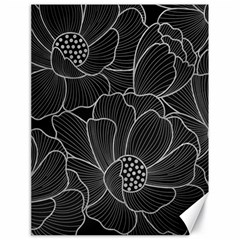 Flower Pattern Background Floral Beautiful Bloom Canvas 18  X 24 