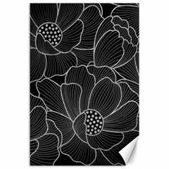 Flower Pattern Background Floral Beautiful Bloom Canvas 24  X 36 