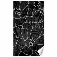 Flower Pattern Background Floral Beautiful Bloom Canvas 40  X 72  by Jancukart