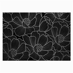 Flower Pattern Background Floral Beautiful Bloom Large Glasses Cloth (2 Sides)