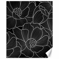 Flower Pattern Background Floral Beautiful Bloom Canvas 11  X 14 