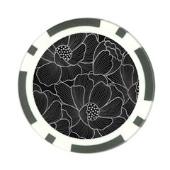 Flower Pattern Background Floral Beautiful Bloom Poker Chip Card Guard by Jancukart