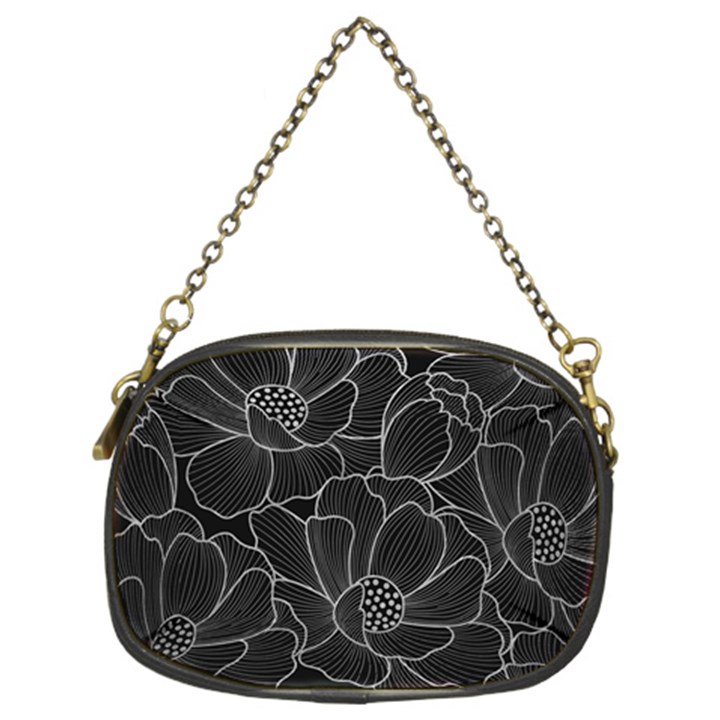 Flower Pattern Background Floral Beautiful Bloom Chain Purse (Two Sides)