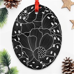 Flower Pattern Background Floral Beautiful Bloom Ornament (oval Filigree)