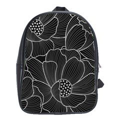 Flower Pattern Background Floral Beautiful Bloom School Bag (xl) by Jancukart