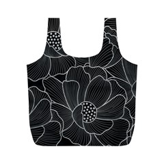 Flower Pattern Background Floral Beautiful Bloom Full Print Recycle Bag (m)