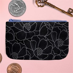 Flower Pattern Background Floral Beautiful Bloom Large Coin Purse