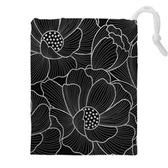 Flower Pattern Background Floral Beautiful Bloom Drawstring Pouch (4xl) by Jancukart