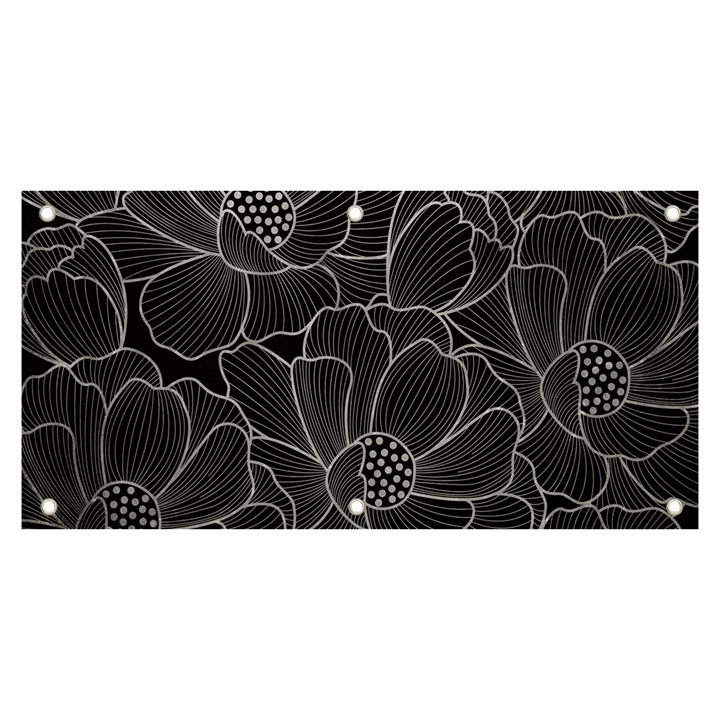 Flower Pattern Background Floral Beautiful Bloom Banner and Sign 6  x 3 