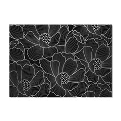 Flower Pattern Background Floral Beautiful Bloom Crystal Sticker (a4)