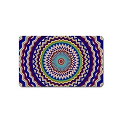 Kaleidoscope Geometric Circles Mandala Pattern Magnet (name Card) by Jancukart