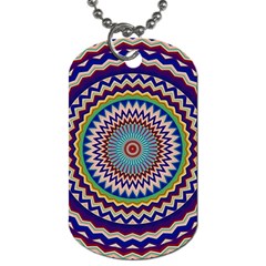 Kaleidoscope Geometric Circles Mandala Pattern Dog Tag (one Side)