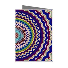 Kaleidoscope Geometric Circles Mandala Pattern Mini Greeting Cards (pkg Of 8) by Jancukart