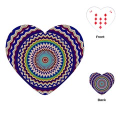 Kaleidoscope Geometric Circles Mandala Pattern Playing Cards Single Design (heart)