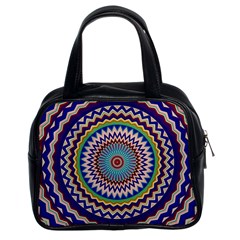 Kaleidoscope Geometric Circles Mandala Pattern Classic Handbag (two Sides) by Jancukart