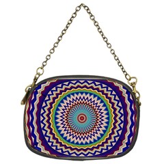 Kaleidoscope Geometric Circles Mandala Pattern Chain Purse (two Sides) by Jancukart