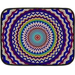 Kaleidoscope Geometric Circles Mandala Pattern One Side Fleece Blanket (mini)